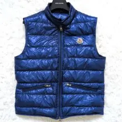 極美品 ジャパン表記有 moncler ダウンベスト コミックタグ有 ネイビー