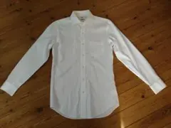 ■ユニクロ　ノンアイロンシャツ　スリムフィット　白　S