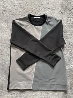 MEN'S MELROSE グレー パネルデザイン トレーナーのサムネイル