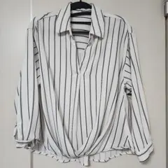 INGNI ストライプ 長袖ブラウス Mサイズ