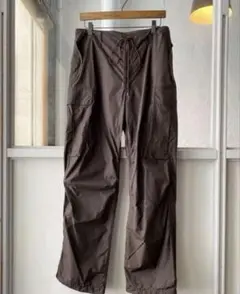 AURALEE HIGH COUNT LIGHT NYLON パンツ ブラウン
