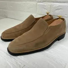 【美品】BALLY スエード ローファー 茶 7 スリッポン 25.5cm