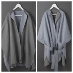 美品✨ロクユナイテッドアローズ リバーポンチョコート 五明祐子さん着用 ベルト付