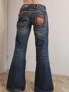 RIOBERA JEANS ローライズフレアデニム 25インチ Y2K グランジ