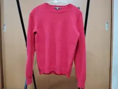 ユニクロ カシミヤクルーネックセーター　レッド