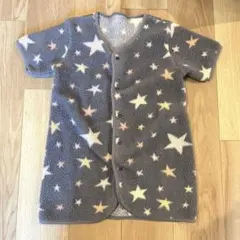 西松屋フリース 星柄 スリーパー 100cm~ ブルーグレー