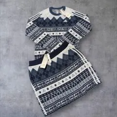 【新品58%off】アディダス ゴルフ ヒストリカル柄ニット セットアップ S