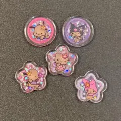 サンリオ 日焼け おはじきシールお裾分け　ポチャッコ クロミ キティ マイメロ