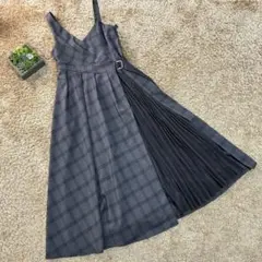 【美品】スナイデル　F　フリーサイズ　アシンメトリー　ワンピース　グレー　上品