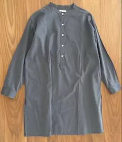 studioCLIP ブラウス チュニック バンドカラー グレー L