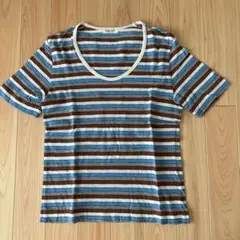 SALON ストライプ Vネック 半袖Tシャツのサムネイル