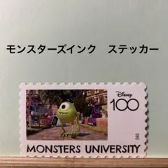 ディズニー100　切手風モンスターズインク　マイク　ステッカー