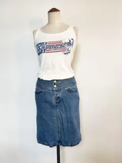 HYSTERIC GLAMOUR ヒステリックグラマー スタッズデニムスカートS