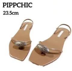 ピッピシック PIPPCHIC コンチョ付き トング サンダル 23.5cm 茶