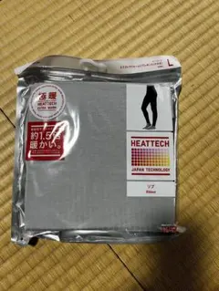 新品　ユニクロ　L エクストラウォームリブ レギンス 10分丈　グレー　極暖