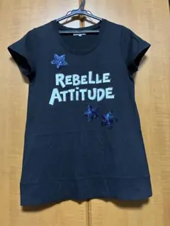 SONIA RYKIEL 星柄スパンコール　Tシャツ　40 黒のサムネイル