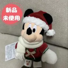 【新品未使用】ディズニー　クリスマス2025 ぬいぐるみバッチ　ミッキー