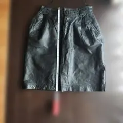 ブラックレザー タイトスカート ミニスカート