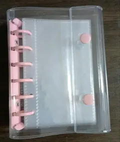 透明バインダー ピンク A7 6穴、リフィル10枚セット