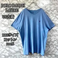 古着 POLO RALPH LAUREN VネックTシャツ XXL 海外古着