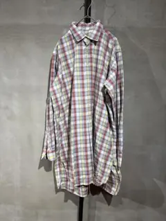 Vintage euro grandpa shirts マチ付 multi