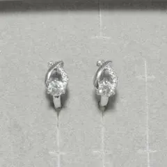 【新品】 モアサナイト フープ ピアス　s925 ワンタッチ