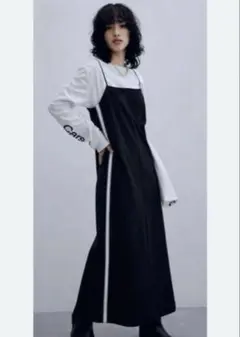 ADAM ET ROPE サイドライン　ベアトップワンピース　サイズＦのサムネイル