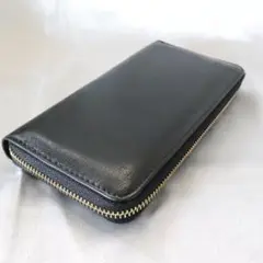 新品 長財布 ブラック 黒 ラウンドファスナー レザー 大容量 高級感 男女兼用