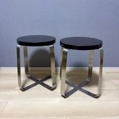 KANADEMONO THE STOOL ラバーウッド ブラックブラウン 030のサムネイル