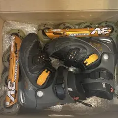 Salomon 3V インラインスケート ブラック/オレンジ