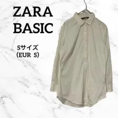 ザラベーシック　長袖　七分丈　袖調節　ホワイト　EUR S シャツ　ブラウス