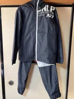 asics ウィンドブレーカー 上下セット 黒 メンズ S ランニングウェア