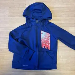 美品　NIKE DRI-FIT フード付きパーカー S/5 ネイビー