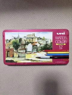 uni 水彩色鉛筆 12色セット