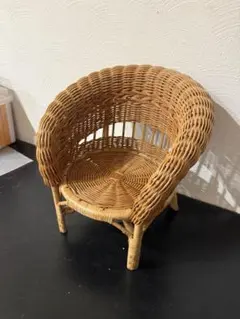 ポン太様専用ラタン製ミニチュアチェア 花台.ドールチェア