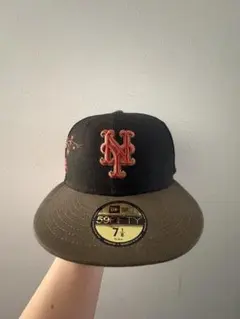 ニューヨーク・メッツ 59FIFTY キャップ 7 1/8 黒/オリーブ