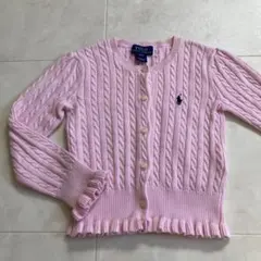 ピンク カーディガン トップス