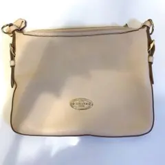 【極美品】coachベージュ レザー ショルダーバッグ