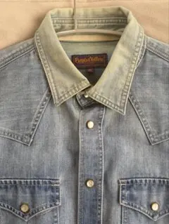 Purple&Yellow デニムシャツ　アメカジ　古着　カーボーイのサムネイル