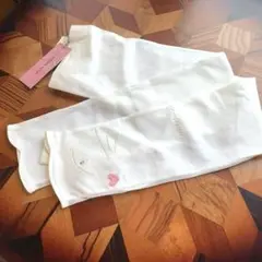 絶版新品　レベッカテイラー　 猫顔刺繍　UVロングアームカバー ホワイトのサムネイル