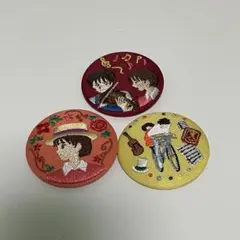 耳をすませば 月島雫 天沢聖司 刺繍缶バッジ 刺繍ブローチ 缶バッジ ジブリ