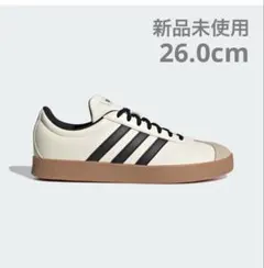 adidas VLCourt Base スニーカー クリーム/ブラック　26cm