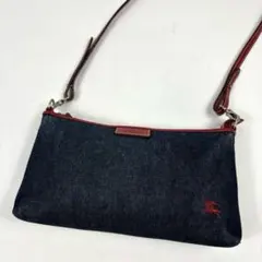 バーバリーブルーレーベル ショルダーバッグ アクセサリーポーチ デニム