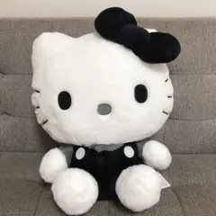 ハローキティ 特大ぬいぐるみ モノトーンver. 　白黒キティ
