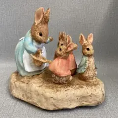 【H】希少✨ピーターラビット　ポリオルゴール　お母さんうさぎと子供たち　美品