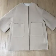 yori ノーカラーウール コート Fサイズ