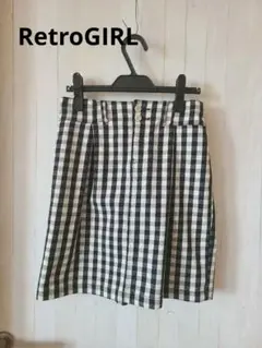 レトロガール　ギンガムチェック　スカート