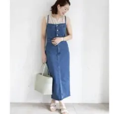 【美品】アーバンリサーチロッソ　Lee デニム　ジャンパースカート S