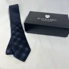 ブラックレーベル クレストブリッジ ネクタイ ネイビー ブラック