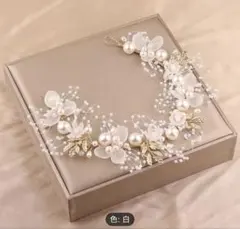 パールフラワーヘッドドレス 30cm